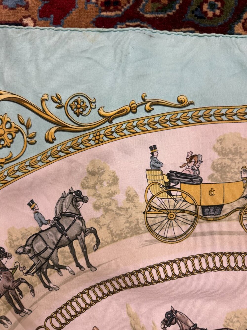 Hermes Silk Scarf Blue - Picture 8 of 9